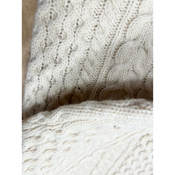 Pendleton Woolen Mills Shetland Wool Cable Knit Mock Neck Sweater Women S Chunky - Picture 13 of 14